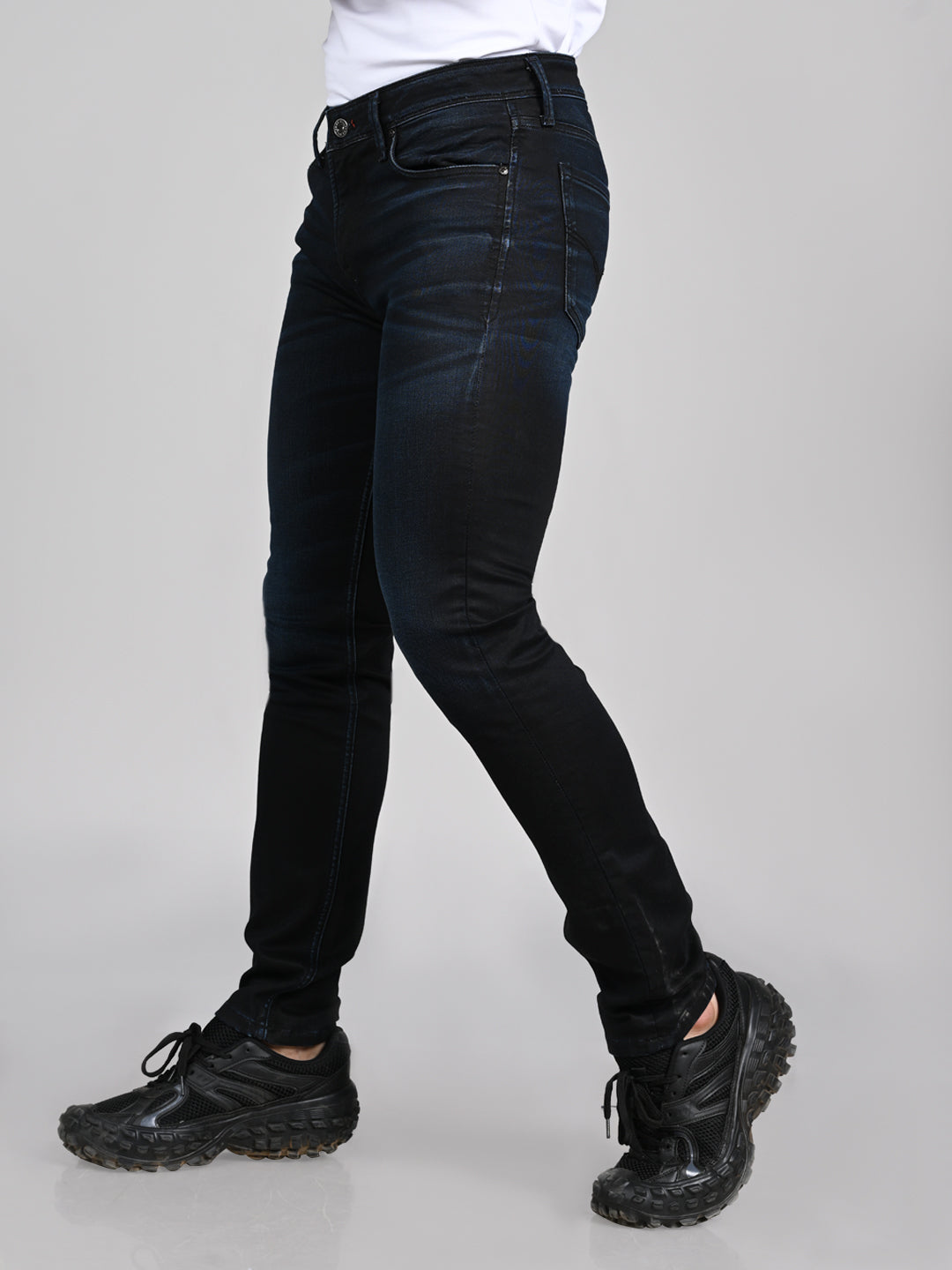 Killer Men Dark Blue Solid Slim Fit Jeans