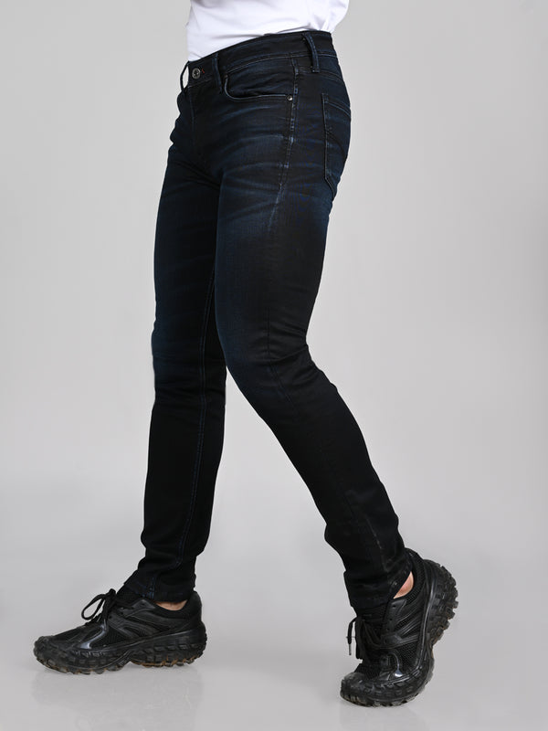 Killer Men Dark Blue Solid Slim Fit Jeans
