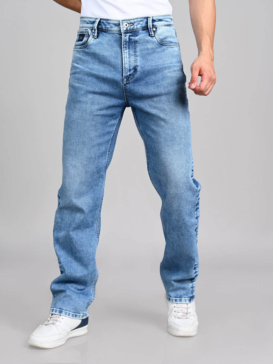 Killer Men Light Blue Solid Slim Fit Jeans