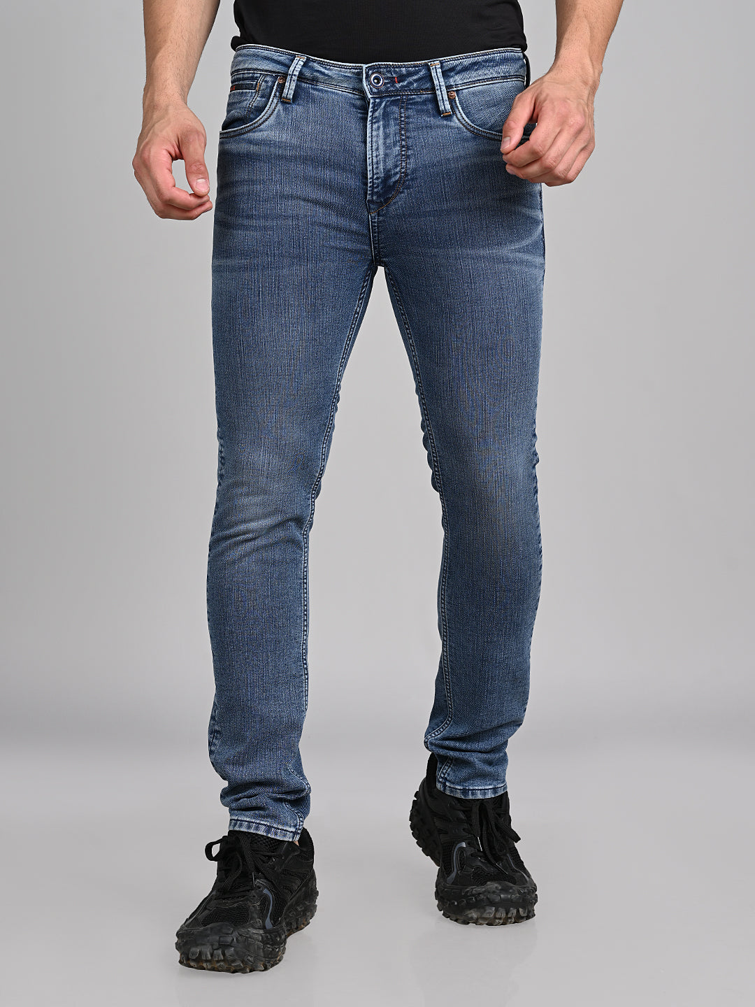 Killer Men Blue Solid Slim Fit Jeans