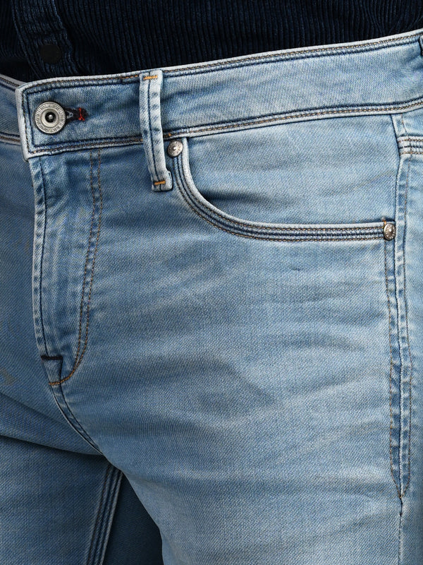 Killer Men Light Blue Solid Slim Fit Jeans