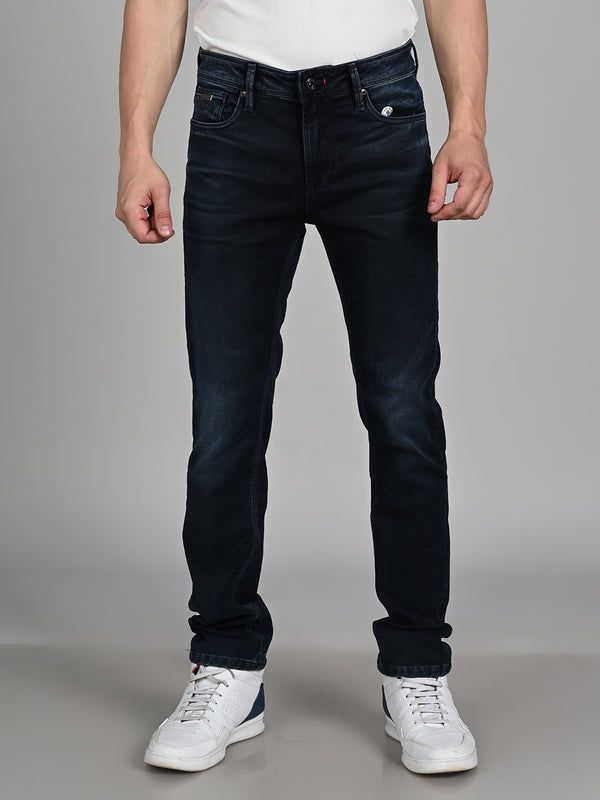 Killer Men Dark Blue Solid Slim Fit Jeans