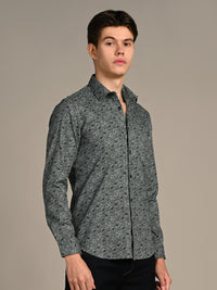 Killer Men Green Printed Slim Fit Shirts