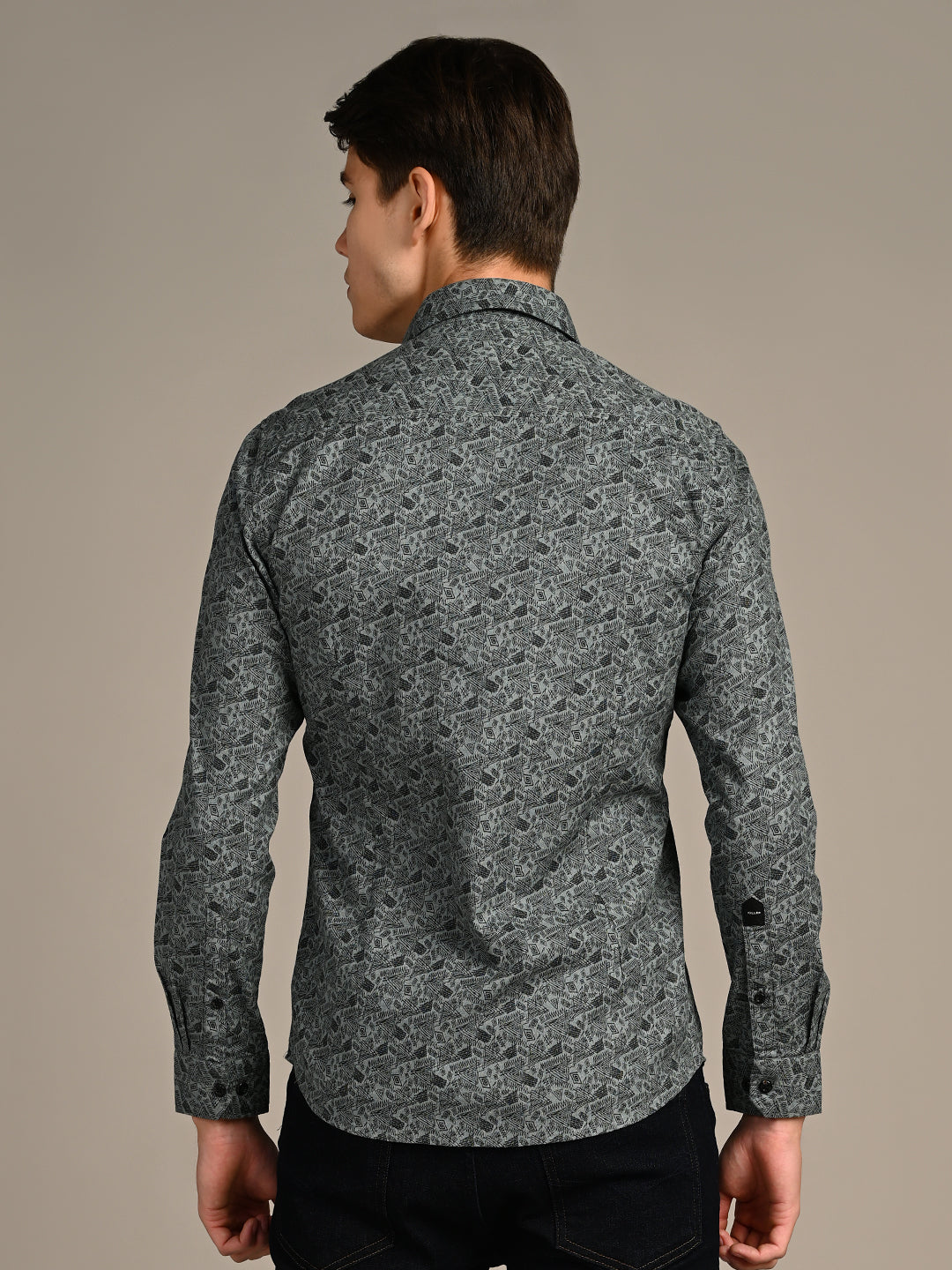 Killer Men Green Printed Slim Fit Shirts