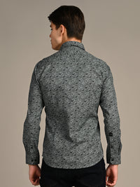 Killer Men Green Printed Slim Fit Shirts