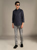 Killer Men Blue Checks Slim Fit Shirts