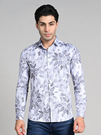 Killer Men White Printed Slim Fit Shirts
