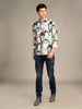 Killer Men Off White Printed Straight Fit Shirts