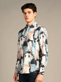 Killer Men Off White Printed Straight Fit Shirts