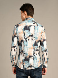 Killer Men Off White Printed Straight Fit Shirts