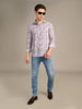 Killer Men Maroon Printed Straight Fit Shirts