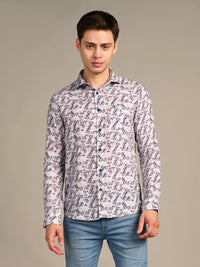 Killer Men Maroon Printed Straight Fit Shirts