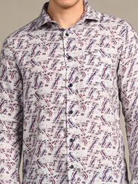 Killer Men Maroon Printed Straight Fit Shirts