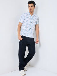 Killer Men Light Green  Printed Regular Fit Shirts