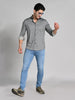 Killer Men Sage Green Printed Slim Fit Shirts