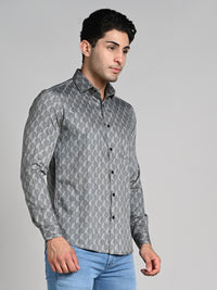Killer Men Sage Green Printed Slim Fit Shirts