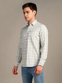 Killer Men Green Checks Slim Fit Shirts
