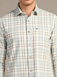 Killer Men Green Checks Slim Fit Shirts