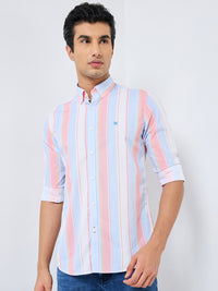 Killer Men Red Stripe Slim Fit Shirts