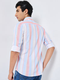 Killer Men Red Stripe Slim Fit Shirts