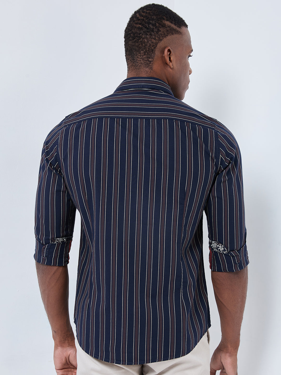 Killer Men Navy Stripe Slim Fit Shirts
