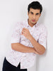 Killer Men Pink Printed Slim Fit Shirts