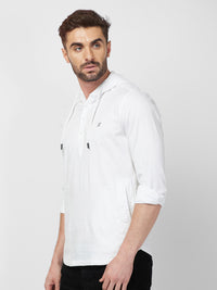 Killer Men White Solid Slim Fit Shirts