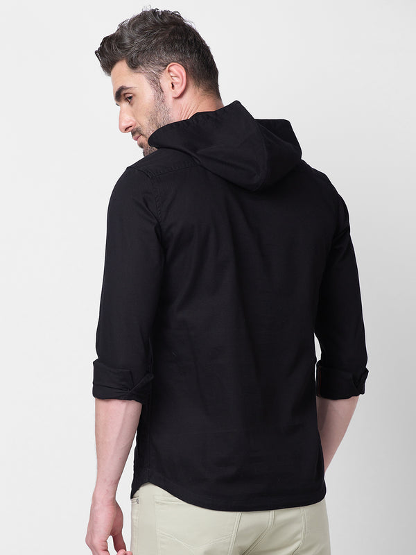 Killer Men Black Solid Slim Fit Shirts