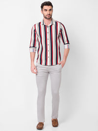 Killer Men Navy Stripe Slim Fit Shirts