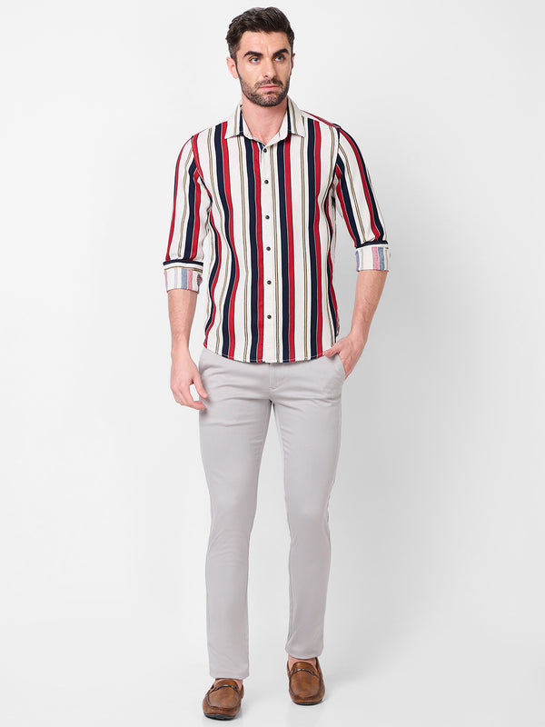 Killer Men Navy Stripe Slim Fit Shirts