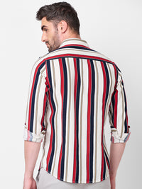 Killer Men Navy Stripe Slim Fit Shirts