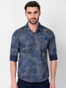 Killer Men Navy Printed Slim Fit Shirts