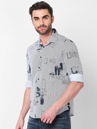 Killer Men White Stripe Slim Fit Shirts