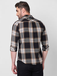 Killer Men Black Checks Slim Fit Shirts