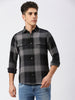 Killer Men Grey Checks Slim Fit Shirts