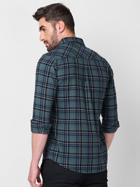 Killer Men Grey Checks Slim Fit Shirts