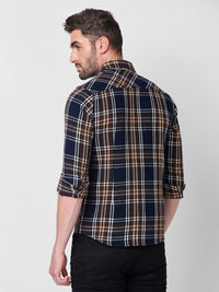 Killer Men Navy Checks Slim Fit Shirts