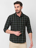 Killer Men Olive Checks Slim Fit Shirts