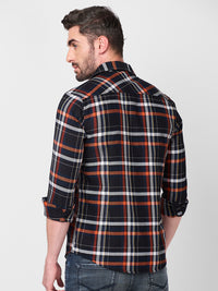Killer Men Black Checks Slim Fit Shirts