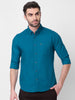 Killer Men Blue Solid Slim Fit Shirts