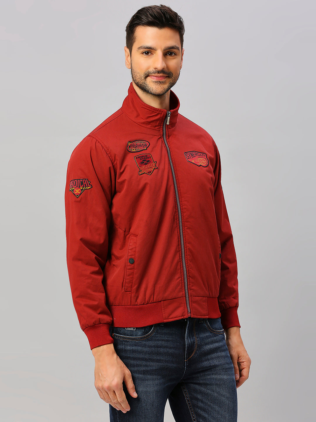 Killer Men Red Polo Neck Jackets