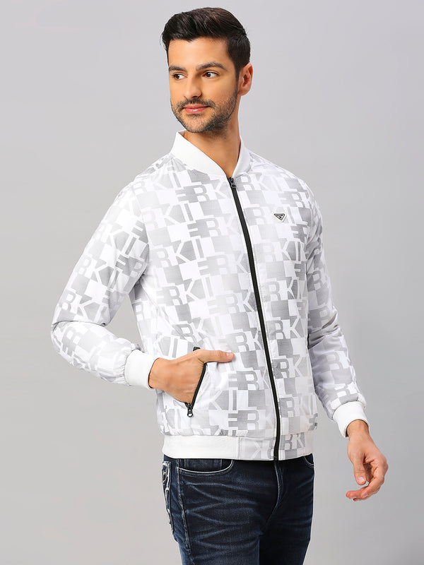 Killer Men White Bomber Neck Jackets