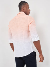 Killer Men Peach Printed Slim Fit Shirts