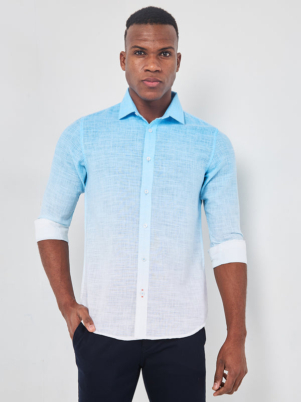 Killer Men Blue Printed Slim Fit Shirts