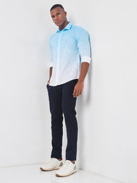 Killer Men Blue Printed Slim Fit Shirts