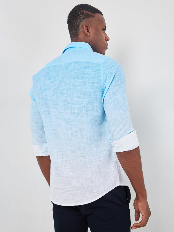 Killer Men Blue Printed Slim Fit Shirts