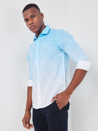 Killer Men Blue Printed Slim Fit Shirts