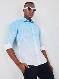 Killer Men Blue Printed Slim Fit Shirts