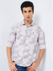 Killer Men Pink Printed Slim Fit Shirts