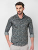 Killer Men Grey Printed Slim Fit Shirts